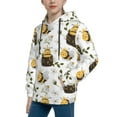 thumbnail image 2 of Lsque Honey Bee Insect Patten Youth Hoodie Sweatshirt Pullover with Kangaroo Pocket Boys and Girls Hoodie Warm Hoodie for Kids-Large, 2 of 6
