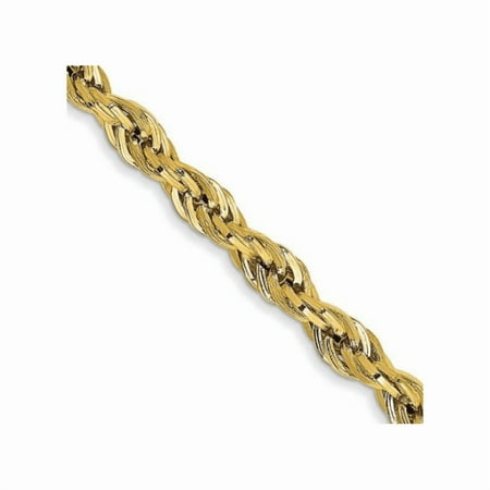 14K Yellow Real Gold Solid Rope Chain | 2 mm | 22 Inches | MADE IN ITALY