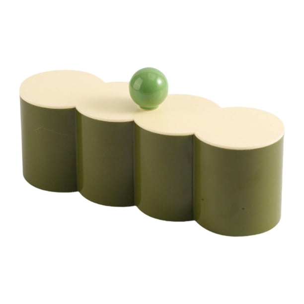 Caja de almacenamiento para hisopos de algodón, organizador de cosméticos, dispensador multifuncional para algodón. Estilo C