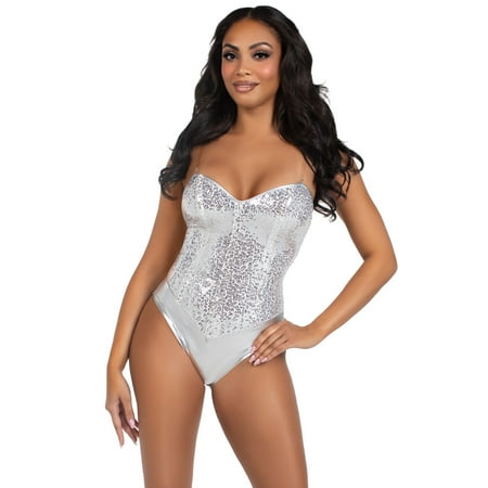 Sequin Bodysuit - Medium - Black
