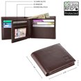thumbnail image 3 of ID Stronghold – Men’s RFID Leather Wallet - Bifold with ID Window (Brown), 3 of 4