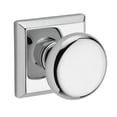 thumbnail image 1 of Baldwin FD.ROU.TSR.260 Full Dummy Round Knob & Traditional Square Rose, Bright Chrome, 1 of 1