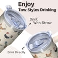 thumbnail image 4 of 20oz Chicken Graphic Tumbler with Handle Insulated Travel Mug Popular Birthday Christmas Gift for Chicken Enthusiasts Women Men Cup Holder Friendly Wide Mouth for Ice Hot Coffee Cold Soda Daily Use, 4 of 6