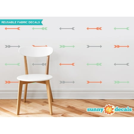 - Arrow Fabric Wall Decals - Set of 24 Arrow Pattern Decals - 20 Color Options-Multi-Color/