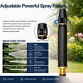 thumbnail image 5 of Heavy Duty Adjustable Twist Hose Nozzle Jet Sweeper Nozzle,High Pressure Metal Water Hose nozzle, Powerful High-Pressure Home Car Wash & Garden Sprayer, Metal Water hose Sprayer Attachment, 5 of 6