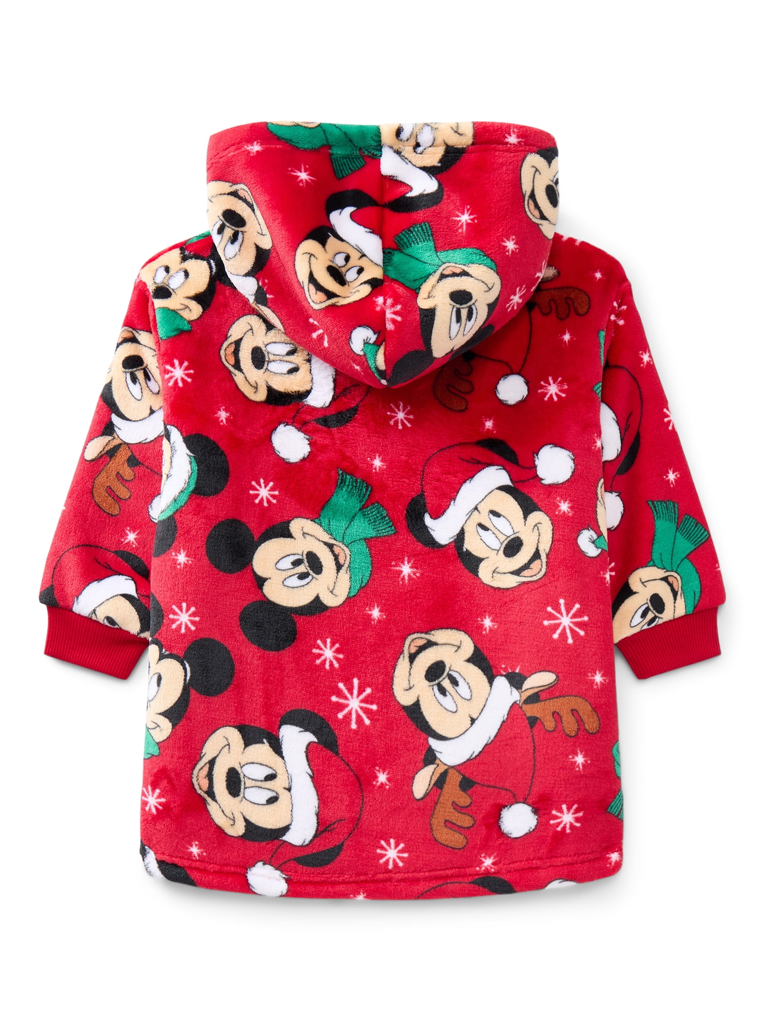 Disney Mickey Mouse Toddler Boys Cozy Hoodie with Faux Shearling Lining, Sizes 12M-5T