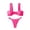 Hot Pink, variant on Women's Bikini Set High Waist One Shoulder Soft Material Ideal For Vacation And Travel Premium Premium Pink M