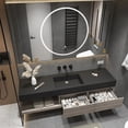 thumbnail image 4 of Bathroom Cabinet Smart Mirror Cabinet Slate Ceramic Integrated Washbasin Bathroom Vanity Cabinet with Sink Bathroom Furniture My Lux Decor Round, 4 of 13