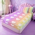 thumbnail image 2 of meiyoeat Rainbow Heart Print Zipper Twin Comforter Sets with Fitted Sheet and 2 Pillowcases,Cute Love Pattern Zipper Bedding Set For Girl,Reversible,4-Piece, 2 of 7
