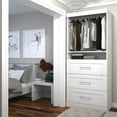 thumbnail image 2 of Bestar Pur 36" 3 Drawer Wood Closet Storage Unit in White, 2 of 15