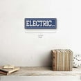 thumbnail image 2 of Blue Electric Ave. 4"x12" Metal Sign, Wall Décor for Home and Office, 2 of 4
