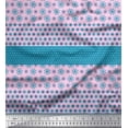 thumbnail image 1 of Soimoi Velvet Fabric Diamond Shape & Floral Artistic Print Sewing Fabric Yard 58 Inch Wide, 1 of 1