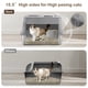 thumbnail image 5 of Arenero de Acero Inoxidable para Gatos Con Tapa Abatible de 110°, Tamaño Xxl, Cerrado, de Metal, para Gatos Grandes, Con Pala Y Pedal, Tapa Extraíble, Control de Olores, Superficie Antiadherent, 5 of 7