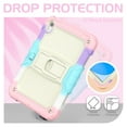 thumbnail image 4 of XYX For iPad (A16)11th /10th Generation 11/10.9 inch 2025/2022 Case, 3in1 Heavy Duty Shockproof Tablet Case with Stand, Shoulder Strap, Rainbow Pink, 4 of 7