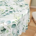 thumbnail image 3 of Aotofo Eucalyptus Leaves Round Tablecloth 70 Inch, Green Tablecover Waterproof Table Cloth for Kitchen, Dining, 3 of 6