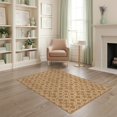 thumbnail image 2 of ODIKA 4'x6' Boho Diamond Accent Tile Design Antique Repeating Motif Warm Cream Washable Area Rug None Non-Slip, Chair-Friendly, Flatwoven for Home Office, Under Desk, 2 of 7