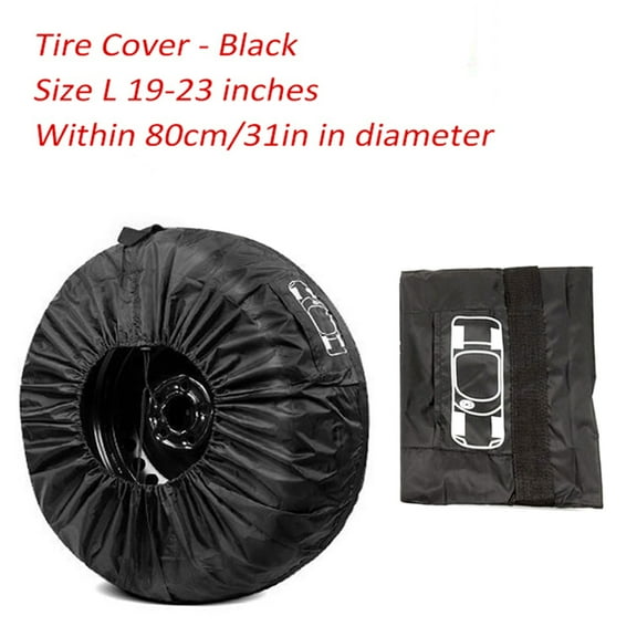 Cover,Tire Cover Tires 19'' To Suvs Vans Pickup 19'' To 23'' Tire Wheel Cars Suvs Vans Pickup Tires 19'' Wheel Cars Suvs Cover Waterproof Spare Cover Vehicle Wheel Black 1 Piece Size L