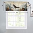 thumbnail image 4 of Eagle Printed Window Curtains Valances for Kitchen Misty Forest African Animal Flying Rod Pocket Valances for Bedroom Living Room Dining Room 54 by 18 in, 1 Panel, 4 of 6
