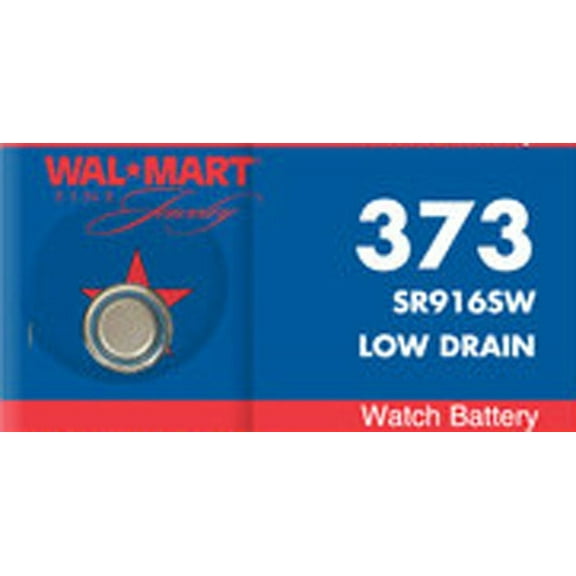 Walmart Mercury-Free Silver Oxide 373 Watch Battery