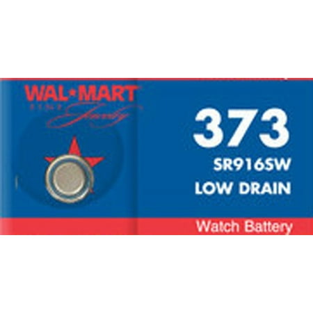 Walmart Mercury-Free Silver Oxide 373 Watch Battery