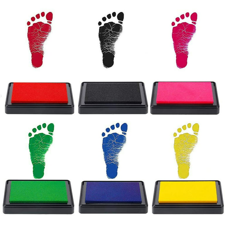 7 Washable Ink Pad, Stamps for Kids, Kids Crafts, Paw Print Kit, Baby  Footprint Kit, Stamp Pads for Baby Shower on Scrapbooking, Fingerprint Ink  Pad