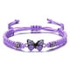 thumbnail image 5 of TQEHS Pulsera de hilo trenzado simple para mujer, mariposa azul, ajustable, regalo para niñas, U8G3, 5 of 5