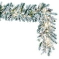 thumbnail image 5 of Vickerman 9' x 14' Flocked Kiana Artificial Christmas Garland with Warm White LED lights., 5 of 6