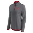 thumbnail image 2 of Women's Fanatics  Gray Oklahoma Sooners Corner Quarter-Zip Top, 2 of 3