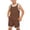 Brown, variant on LJEFF Boys Contrast Trim Cotton Tank & Shorts Set, Breathable Elastic Waist Solid Color Soft Casual 2PC Outfit Beige Size 2 T
