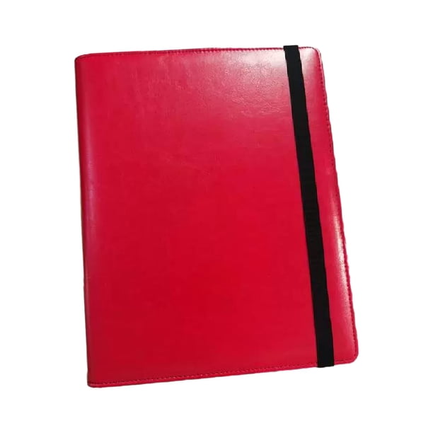 Carpeta porta tarjetas coleccionables con 9 bolsillos, carpeta porta tarjetas, álbum de almacenamiento de tarjetas Rojo