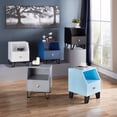 thumbnail image 2 of Furniture of America Jilah Modern Wood Storage End Table in Light Blue, 2 of 5