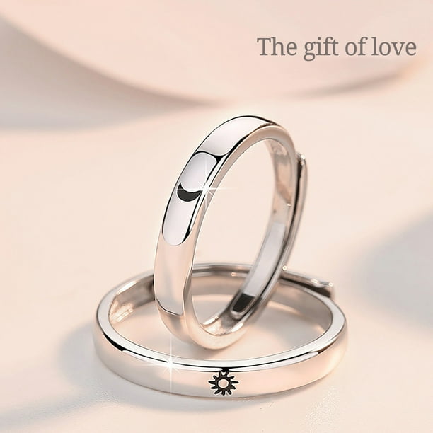Anillos para mujer, regalos para mujer, moda, sol, estrella, pareja, anillo, joyería, cristales, pulseras