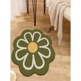 thumbnail image 4 of JilgTeok Flower Shaped Rug, Cute Daisy Rug, Flower Bath Rugs, Round Carpet, Non Slip Water Absorbent Bathroom Mat, Soft Machine Wash Rug Mat for Bedroom Kitchen Bathroom Toilet Floors(23.62*23.62in), 4 of 6
