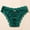 Green, variant on Low Waist Briefs for Women with Lace Stitching and Cotton Crotch, Seamless One-Piece Design, Everyday Underwear in Black