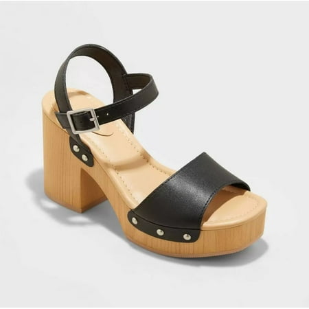 

Women s April Platform Heels - Universal Thread Black 10