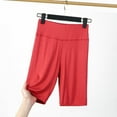 thumbnail image 2 of Summer Saving! Ashirexll Women's Shorts, High Waisted Shorts Women, Women's Casual Fashion Solid Color High Waist Leggings Thin Shorts Three-quarter Pants Home Pants, 2 of 7