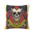 thumbnail image 1 of ZICANCN Skull Death Design Decorative Throw Pillow Covers , Couch Sofa Decorative Knit Pillow Covers for Living Room Farmhouse 12"x12", 1 of 8