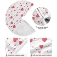 thumbnail image 2 of FMSHPON Valentine's Mother's Day Pink Hearts Xmas Christmas Tree Skirt Stand Mat for Holiday Party Decoration Indoor Outdoor 48 inches, 2 of 6