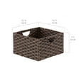 thumbnail image 7 of Seville Classics Foldable Handwoven Cube Storage Basket (2-Pack), Mocha Brown, 7 of 7