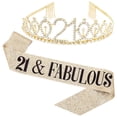thumbnail image 2 of Conjunto de correas para el hombro con corona para fiesta de cumpleaños de 10, 13, 18, 21, 30, 40, 50, 60, 70 y 80 años, 2 of 6