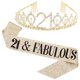 thumbnail image 4 of Conjunto de correas para el hombro con corona para fiesta de cumpleaños de 10, 13, 18, 21, 30, 40, 50, 60, 70 y 80 años, 4 of 5