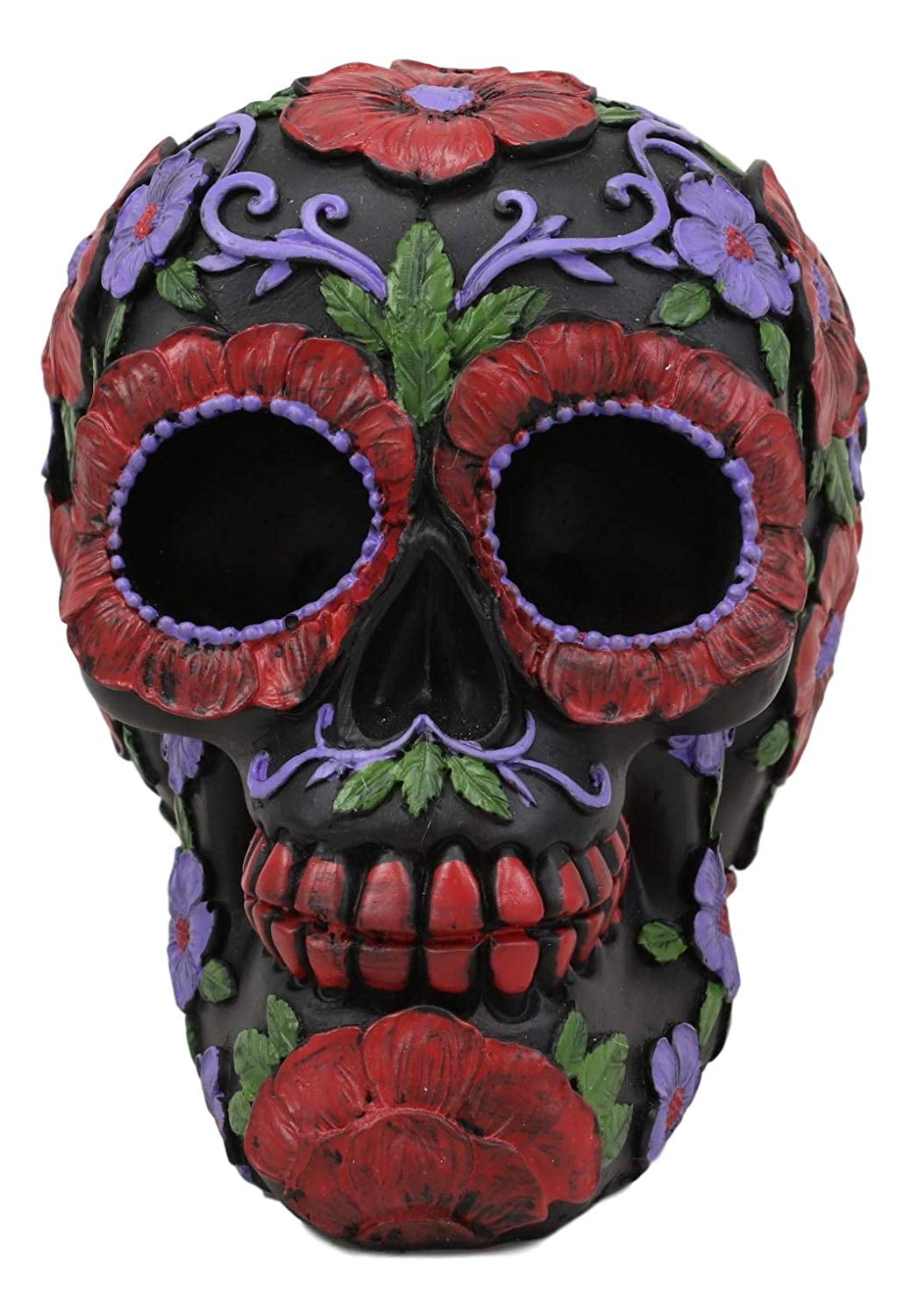 Pacific Giftware Day of The Dead Floral Skull Home Tabletop Decorative Resin Figurine 