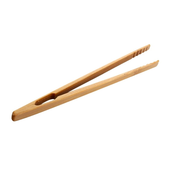 AUDeals 4Pcs Reusable Tongs Wooden Toaster Tongs for Cooking & Holding Ideal Kitchen Utensil for Cheese Fruits Bread Length 7.09 inch