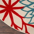 thumbnail image 3 of Pemberly Row 10' x Round Fabric Multi-Color Indoor/Outdoor Tropical Rug, 3 of 11