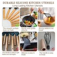 thumbnail image 3 of Kitchen Utensils Set 44 Pcs Non Stick Silicone Cooking Utensils Set with Wooden Handle Kitchen Gadgets Tools Set for Nonstick Cookware Christmas Decor Fall Decor, 3 of 7