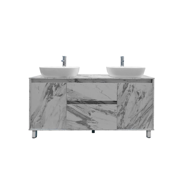 Gabinete Para Baño MÉDANO Con Doble Lavamanos Minimalista