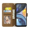 thumbnail image 4 of Feishell Moto G Power Case with Credit Cards Holder, Wallet Magnetic Crossbody Shoulder Strap Flip Stand Purse Premium PU Leather Cover For Motorola Moto G Power 2022, Brown, 4 of 11