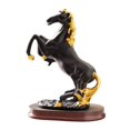 thumbnail image 1 of Billuyoard Estatua de caballo, estatuilla de resina, decoración de escritorio para sala de estar, ACC, obra de arte de cumpleaños Decoración del hogar saltando negro, 1 of 1