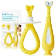 Frida Baby Grow with Me Baby Training Toothbrush Set, Infant to Kids Toothbrush, 2 Piece