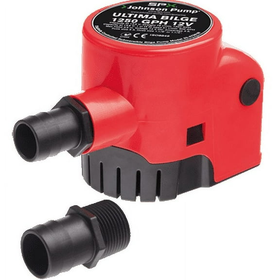 Johnson Pump Ultima Bilge 1250 Gph 1-1 By 8" & 1-1 By 4" Hose